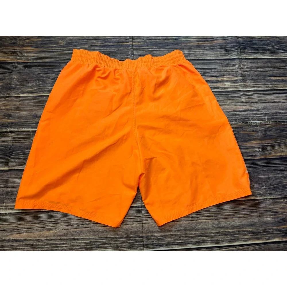 Nike Swim Trunks Mens Large Neon Orange Mesh Lined Board Shorts NESSC472
